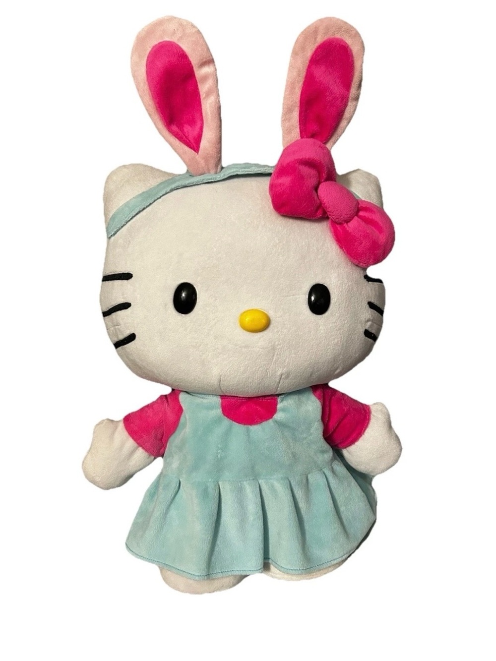 Hello Kitty 2016 Cottondale Greeter With Bunny Ears 24” Tall Jumbo Plush